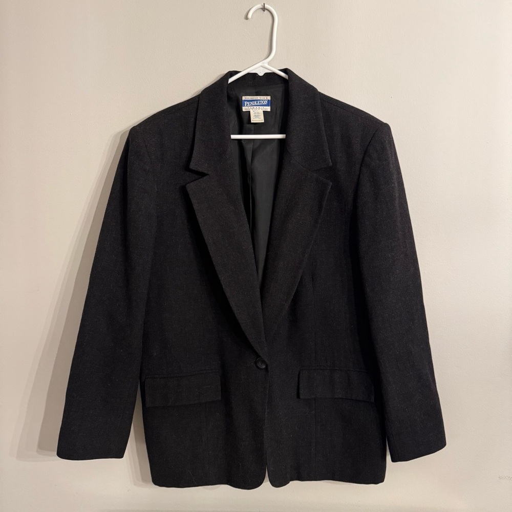 Pendleton 100% virgin wool charcoal blazer - Men’s
